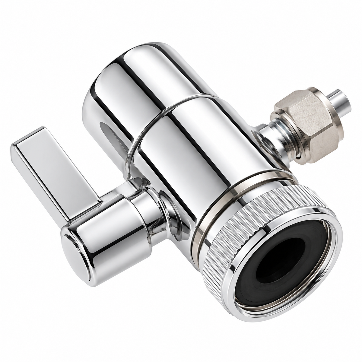 Dropfiltershop Faucet Diverter Valve, 1/4-Inch Chrome, 1-Piece