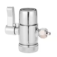 Dropfiltershop Faucet Diverter Valve, 1/4-Inch Chrome, 1-Piece