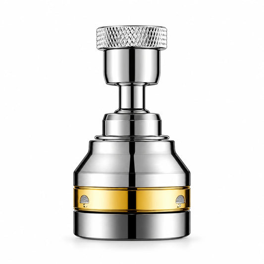 Dropfiltershop Short faucet aerator extension with gold-edge nozzle, 75 mm length