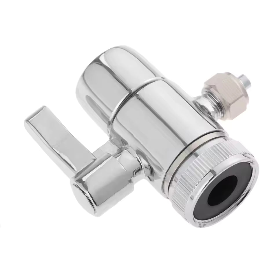 Dropfiltershop 1/4-inch polished chrome faucet diverter valve